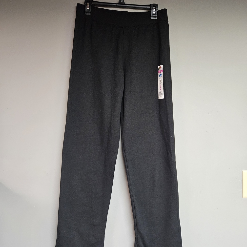 Fruit of the Loom Ladies' Black Small Medium Straight Leg Fleece Lined Sweatpant
